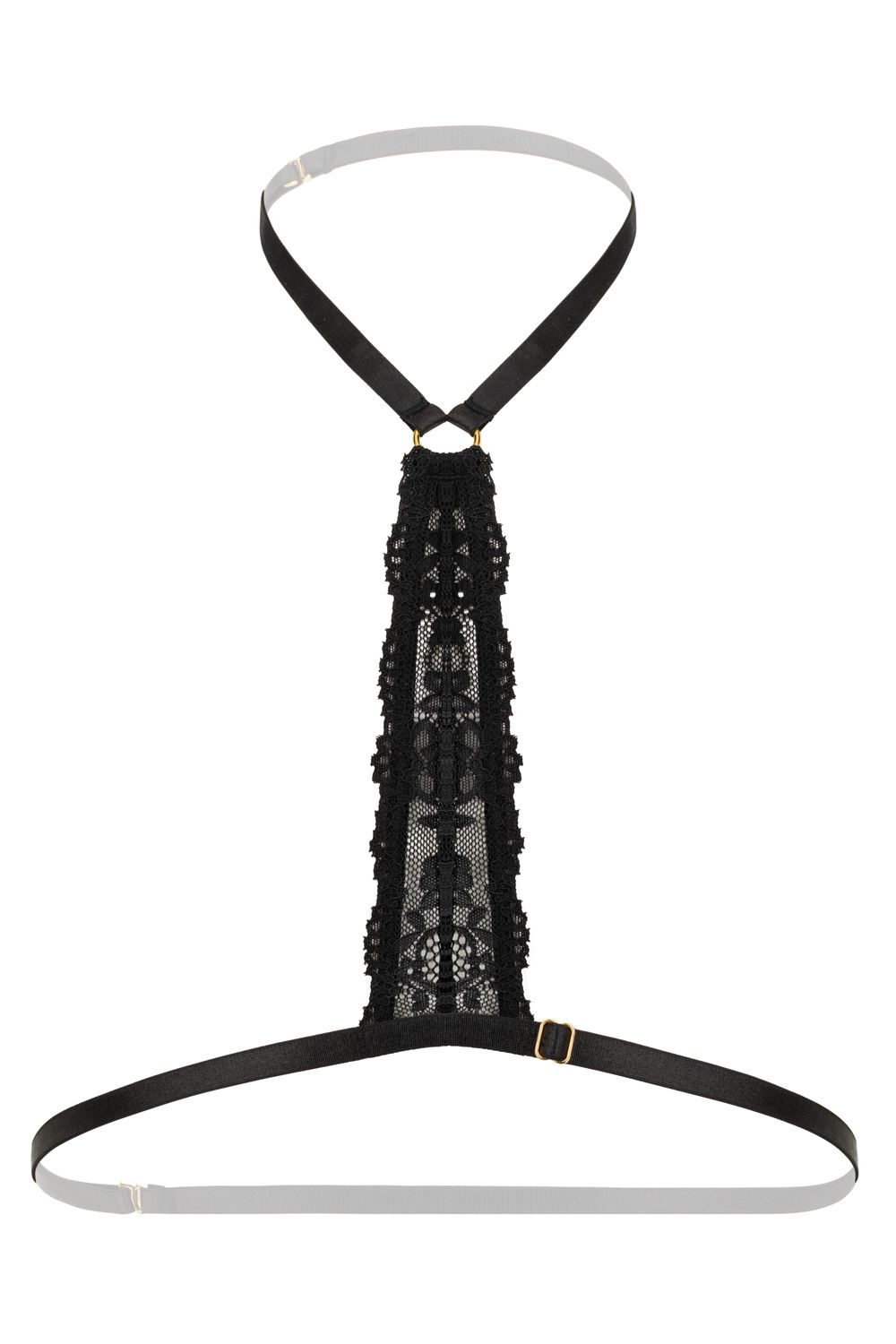 Strappy Harness Bralette Evening Kiss -zwart