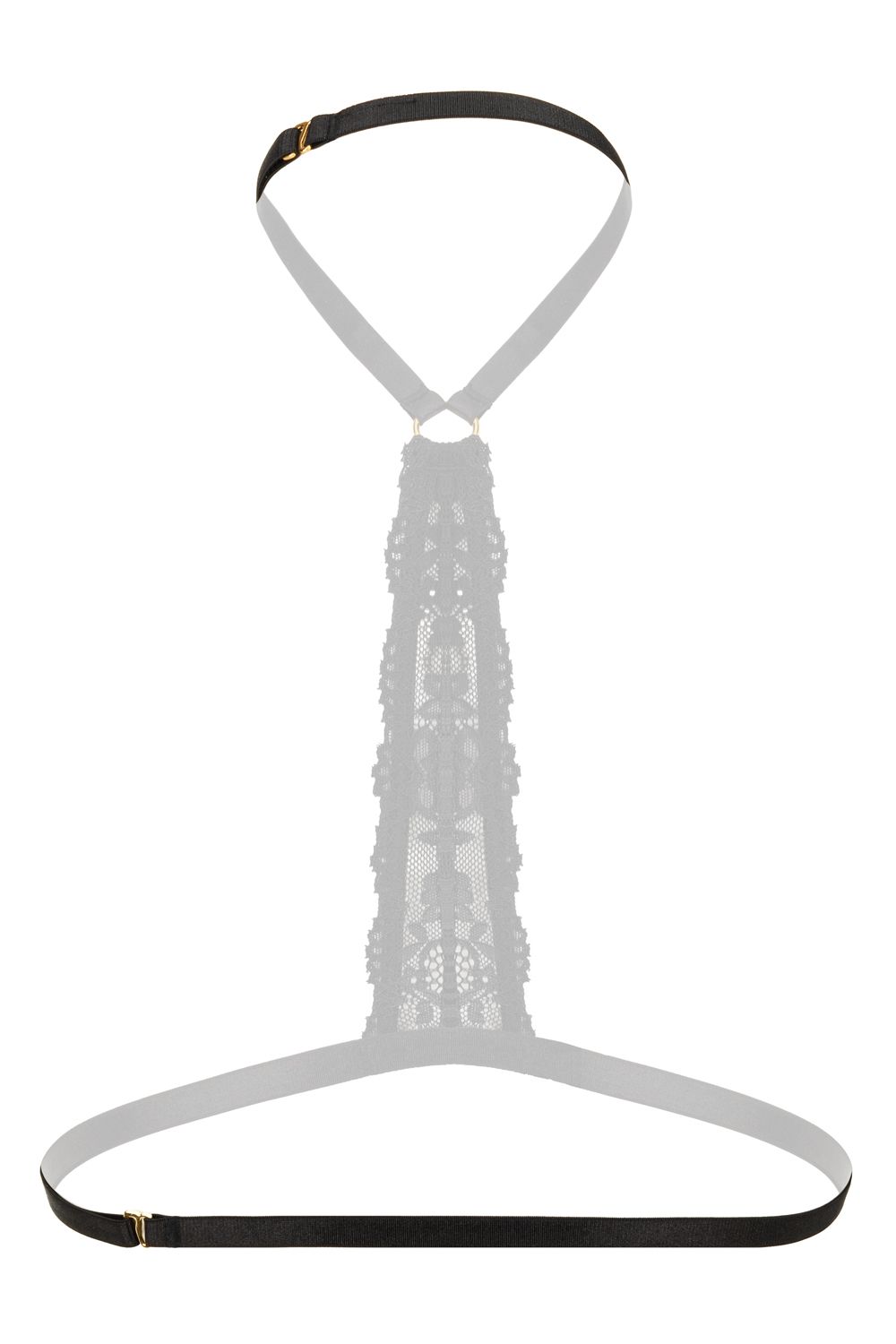 Strappy Harness Bralette Evening Kiss -zwart