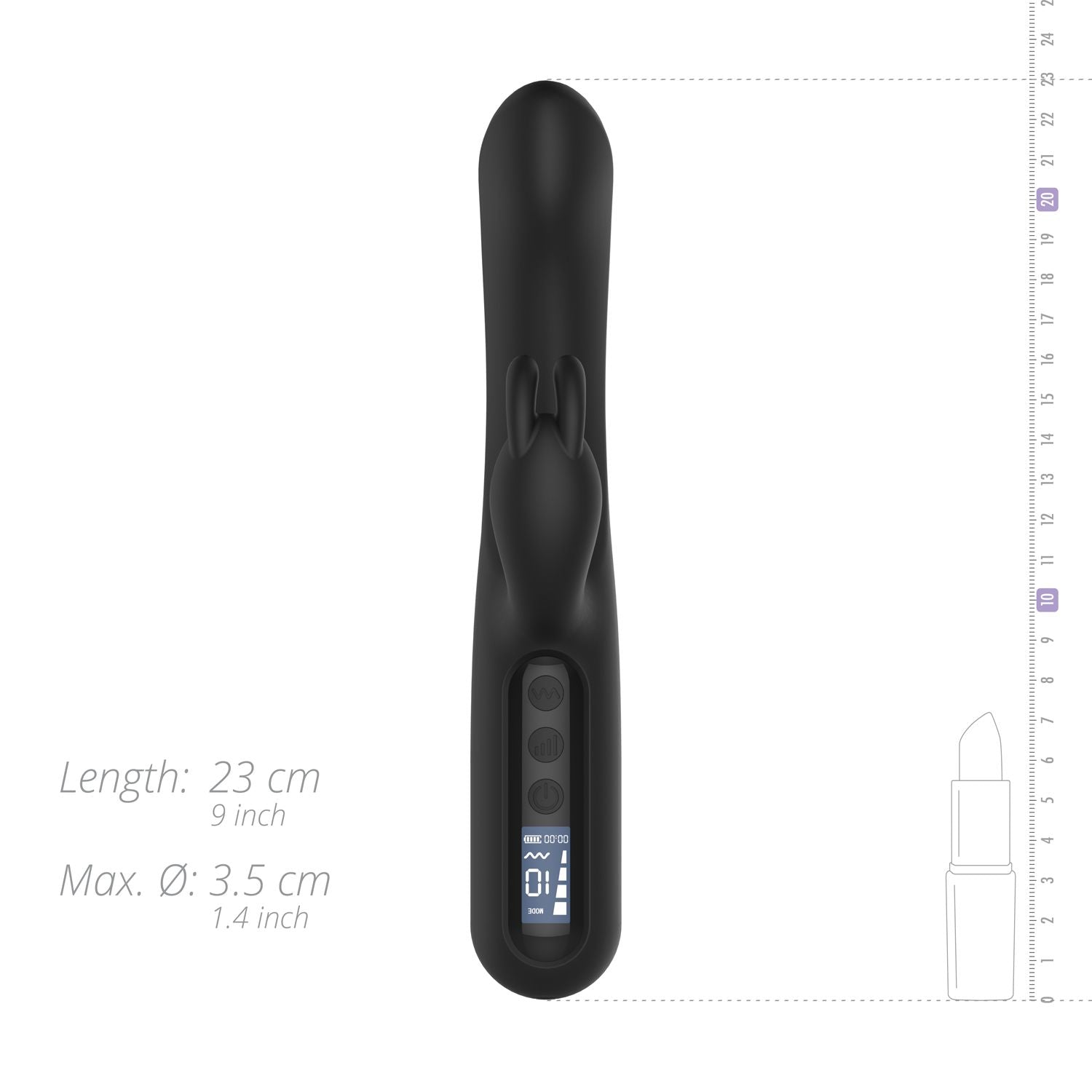 BLAQ - Digitale Rabbit Vibrator - Zwart