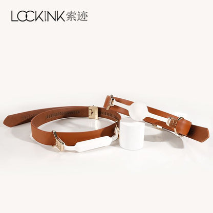 LOCKINK - Ball-Gag & Gag-bite Set - bruin
