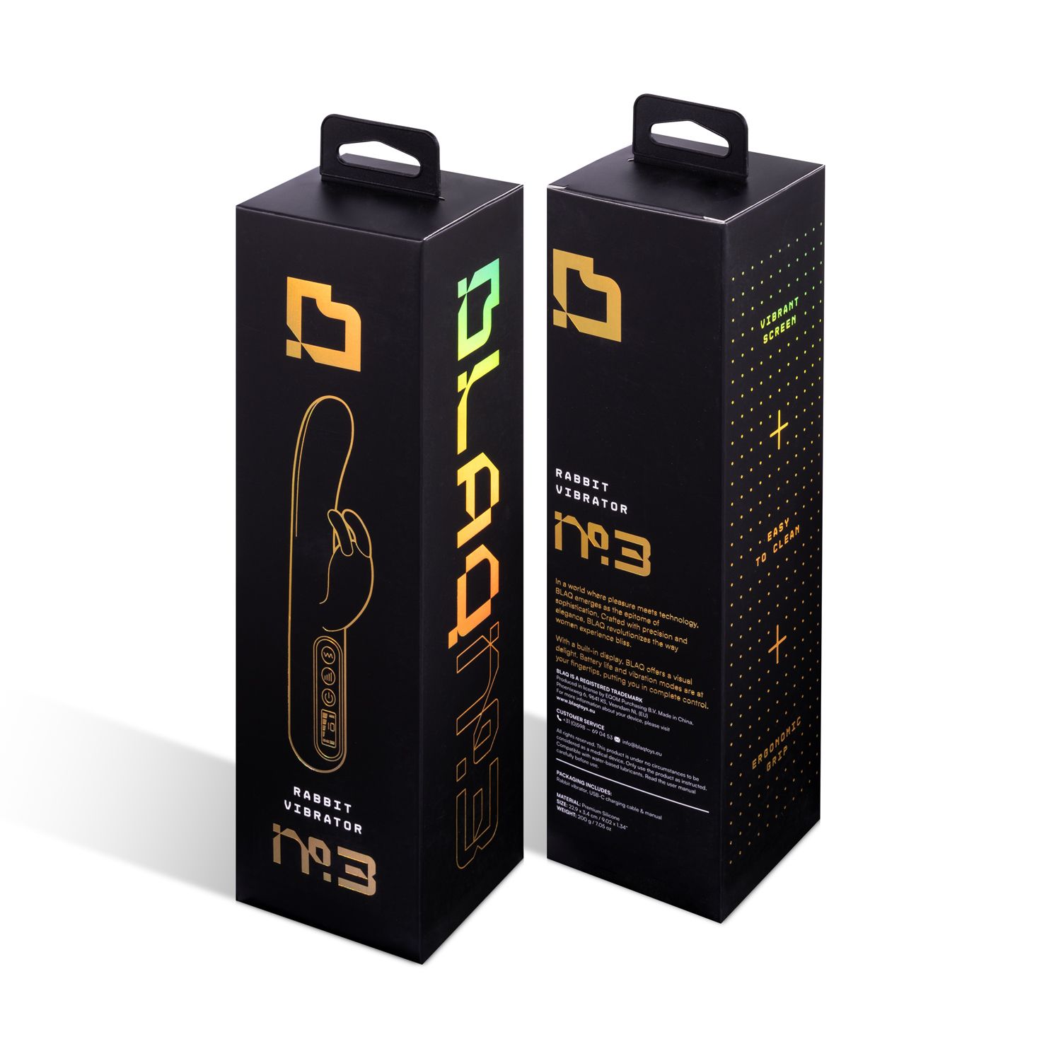 BLAQ - Digitale Rabbit Vibrator - Zwart