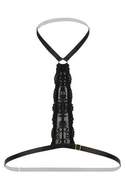 Strappy Harness Bralette Evening Kiss -zwart