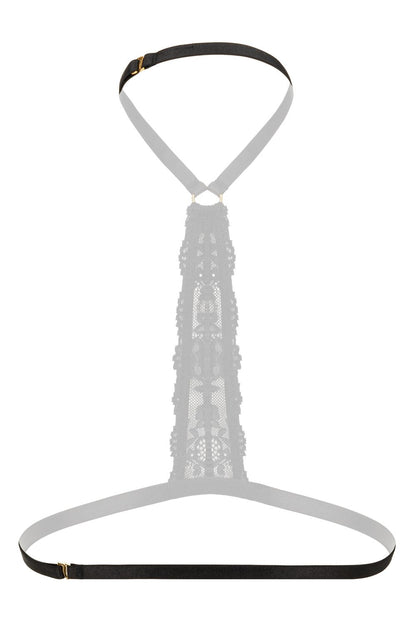 Strappy Harness Bralette Evening Kiss -zwart