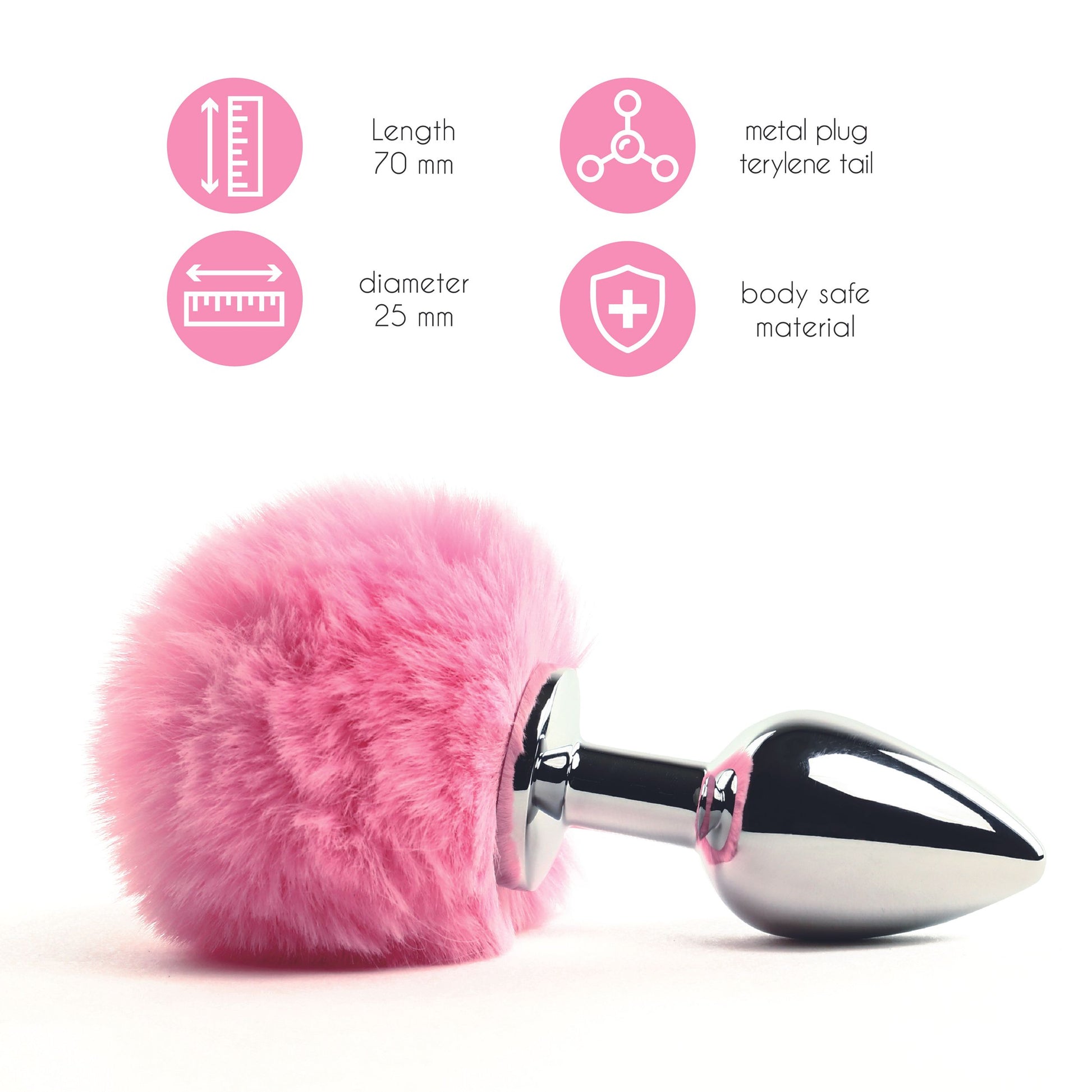 FeelzToys - Bunny Tails Butt Plug Roze
