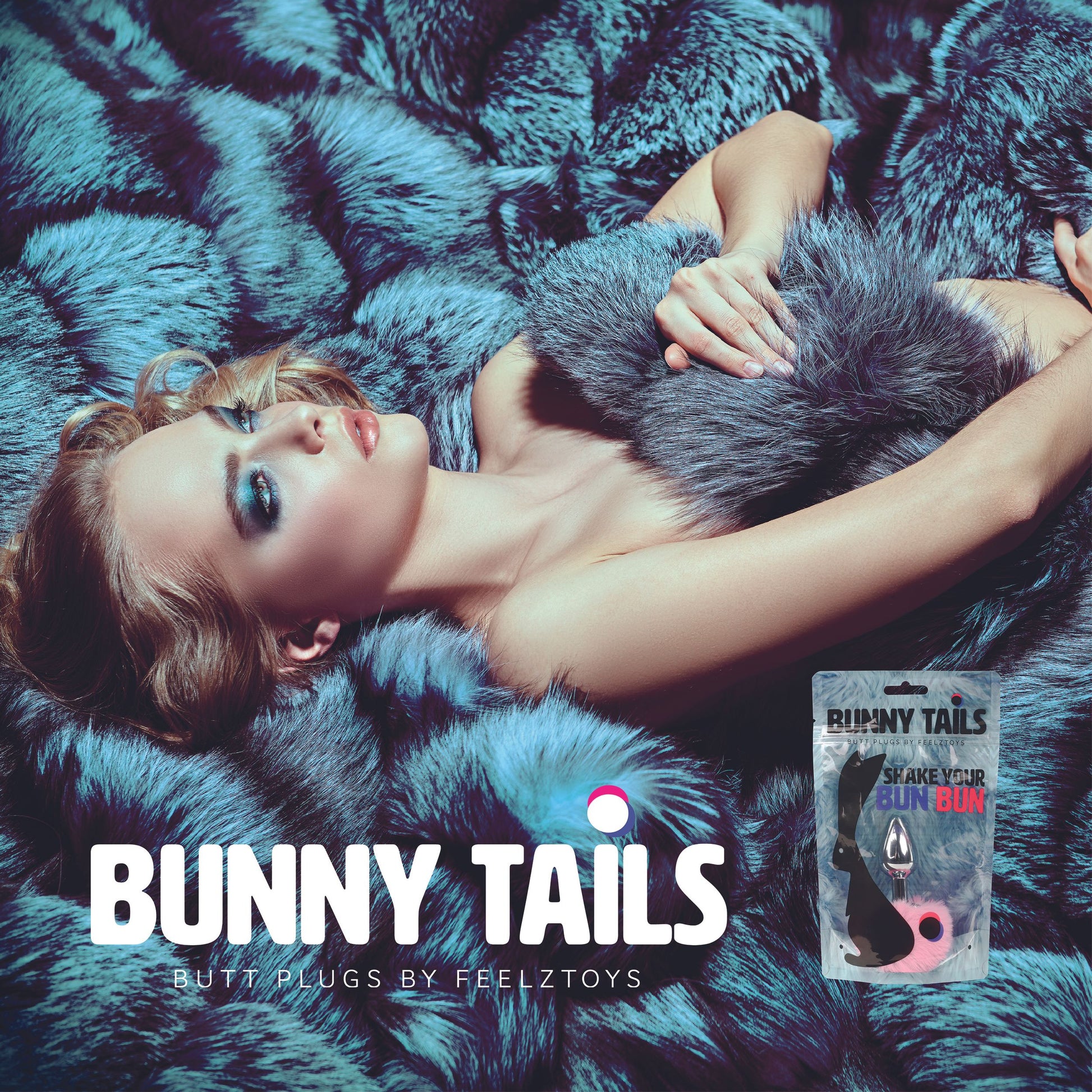 FeelzToys - Bunny Tails Butt Plug Roze